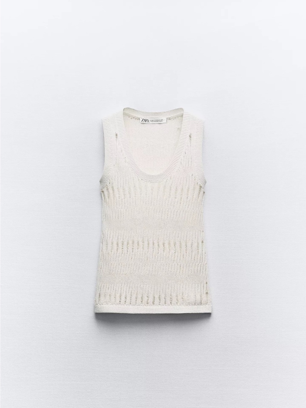 Zara Sleeveless Top with Metallic Thread